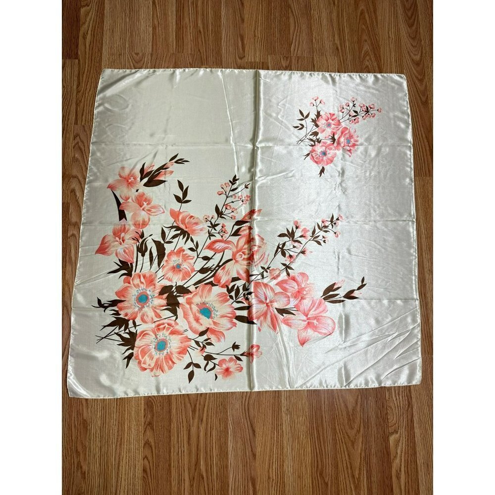 Colorful Floral‎ Beige Blush Brown Printed Fashion Scarve Long Shawl - Picture 4 of 14